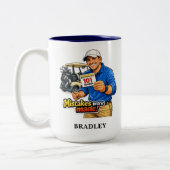 Funny Golf Fail Personalized Coffee Mug Zweifarbige Tasse (Links)