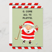 Funny Golf Feiertagskarte (Vorne/Hinten)