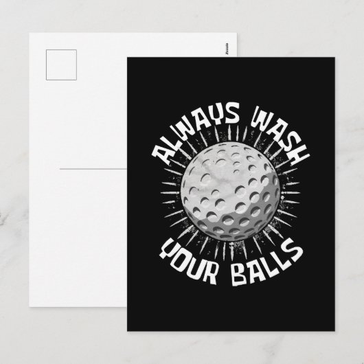 Funny Golf Feiertagspostkarte (Vorne/Hinten)