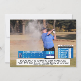 Funny Golf Geburtstag ⛳ 📢 Breaking News! Einladung