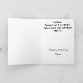 Funny Golf Geburtstagskarte für Männer Karte (Innenseite)