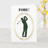 Funny Golf Geburtstagskarte für Männer Karte (Gelbe Blume)
