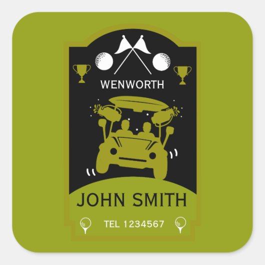 Funny Golf Geschenk für Anfänger Quadratischer Aufkleber (Vorderseite)