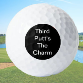 Funny Golf Geschenk Joke Dritter Putt ist der Char Golfball
