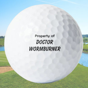 Funny Golf Geschenk Joke Wormburner Golfball