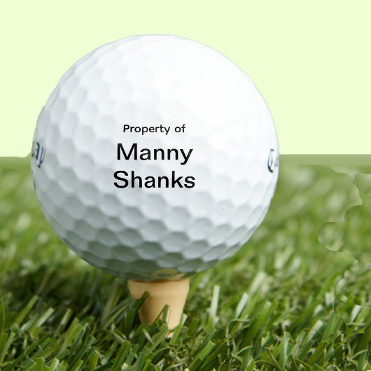 Funny Golf Geschenk Witz Name Manny Shanks Golfball