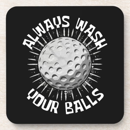 Funny Golf Getränkeuntersetzer (Vorderseite)