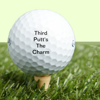 Funny Golf Gift Joke Dritter Putt ist der Charme Golfball