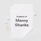 Funny Golf Gift Joke Name Manny Shanks Golfhandtuch (Insitu)