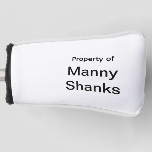 Funny Golf Gift Joke Name Manny Shanks Headcover (Vorderseite)
