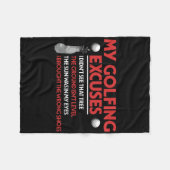 Funny Golf Golfer meine Golfausreden habe ich nich Fleecedecke (Vorderseite (Horizontal))