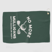 Funny Golf Groomsmen Bachelor Party Favors Golfhandtuch (Horizontal)