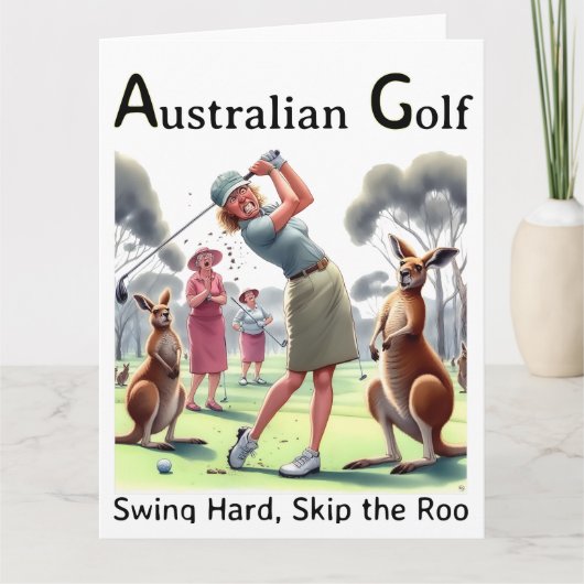 Funny Golf Grußkarte Karte (Vorderseite)