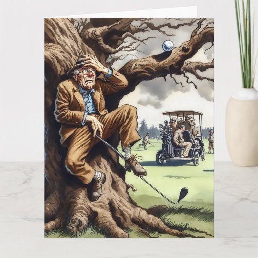 Funny Golf Grußkarte Karte (Vorderseite)