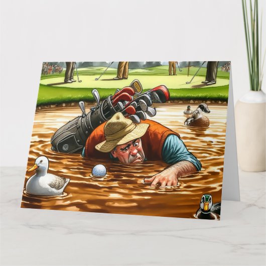 Funny Golf Grußkarte Karte (Vorderseite)