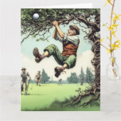 Funny Golf Grußkarte Karte (Gelbe Blume)