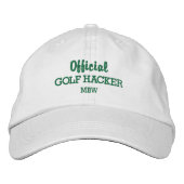 Funny Golf Hacker Custom Monogram bestickt Bestickte Baseballkappe (Vorderseite)