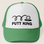 Funny golf hats | Putt King Truckerkappe<br><div class="desc">Funny golf hats | Putt King. Niedliche Geschenkidee für Golfer und Golfer. Schwarz-Weiß-Golf-Ball und Putting-Loch-Design. Golfend Spaß.</div>