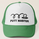 Funny golf hats | Putt Master Truckerkappe<br><div class="desc">Funny golf hats | Putt Master. Niedliche Geschenkidee für Golfer und Golfer. Schwarz-Weiß-Golf-Ball und Putting-Loch-Design. Golfend Spaß.</div>