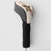 Funny Golf Head Cover Playful Giraffe Custom Text Headcover (angewinkelt)