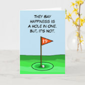 Funny Golf Hole 19 Geburtstagskarte Karte (Gelbe Blume)