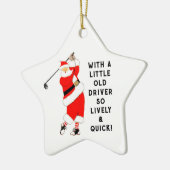 Funny Golf Holiday Geschenk Keramikornament (Links)