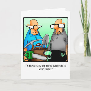 Funny Golf Humor Birthday Greeting Card Karte