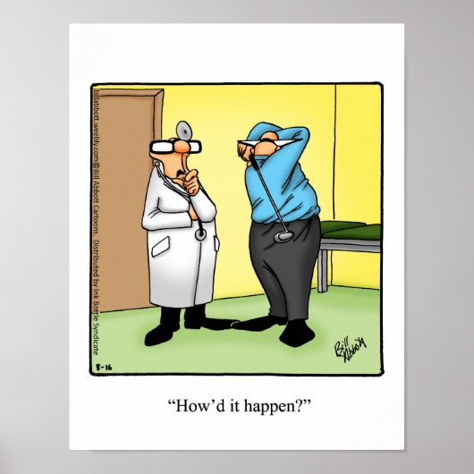 Funny Golf Humor Poster Gift (Vorne)