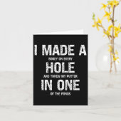 Funny Golf I machte ein Loch in einem Golfer Golfp Karte (Gelbe Blume)