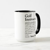 Funny Golf Instructor Definition Personalized Gift Tasse (VorderseiteRechts)