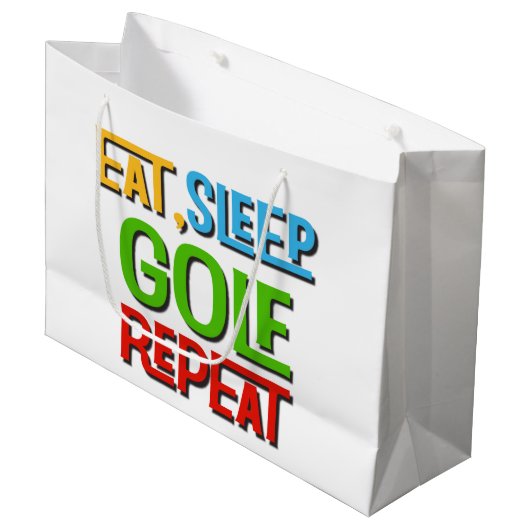 Funny Golf Joke Golfer Große Geschenktüte (Vorderseite Schrägansicht)