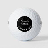 Funny Golf Joke Minimal Schwarz-weiße Individuelle Golfball (Vorderseite)
