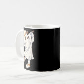 Funny Golf Kostüm Halloween Ghost Playing Grafik Kaffeetasse (Vorderseite Links)