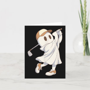 Funny Golf Kostüm Halloween Ghost Playing Grafik Karte