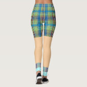 Funny golf kurze Socken karierte Muster Leggings (Rückseite)