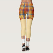 Funny golf kurze Socken karierte Muster Leggings (Rückseite)