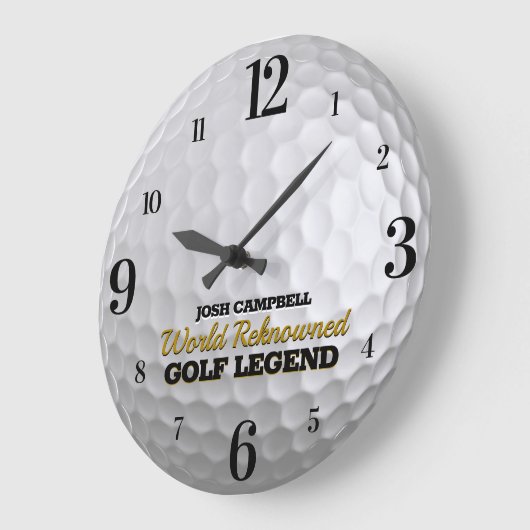 Funny Golf Legend Golf Ball Personalisiert Große Wanduhr (Winkel)