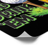 Funny Golf Let's Sink Em und trinken Em Poster (Ecke)