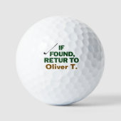 Funny Golf Lost And Found Dad Name Design Golfball (Vorderseite)
