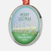 Funny Golf Merry Golfmas Golfer Personalisiert Ornament Aus Metall (Links)