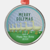 Funny Golf Merry Golfmas Golfer Personalisiert Ornament Aus Metall (Vorne)
