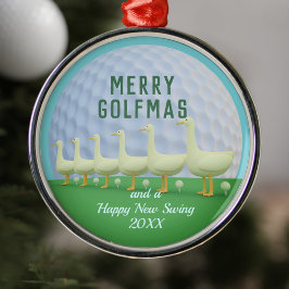 Funny Golf Merry Golfmas Golfer Personalisiert Ornament Aus Metall