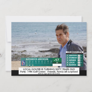 Funny Golf News ️ 40. 50. 60. Geburtstag von Männ Einladung
