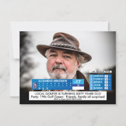 Funny Golf News ️ 40. 50. 60. Men Birthday Postkarte