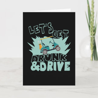 Funny Golf Outfit Drunk And Drive Golf Caddy Karte