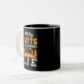 Funny Golf Player I like Big Putts Golfspiel Pub Zweifarbige Tasse (Vorderseite Links)
