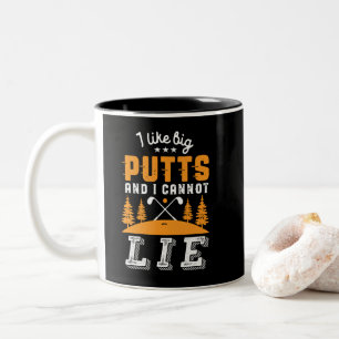 Funny Golf Player I like Big Putts Golfspielautoma Zweifarbige Tasse