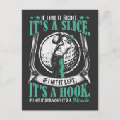 Funny Golf Player Lucky Golf Swing Skill Joke Postkarte (Vorderseite)