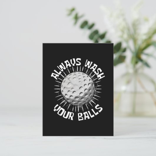 Funny Golf Postkarte (Stehend Vorderseite)