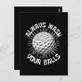 Funny Golf Postkarte (Vorne/Hinten)